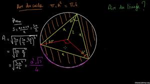 Aire D Un Triangle Equilateral Inscrit Dans Un Cercle Video Khan Academy