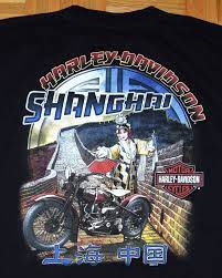 Harley Davidson Black T Shirt Shanghai China Hog Motorcycles Biker Size 2xl Rare Ebay Harley Davidson Pictures Harley Davidson Artwork Harley Davidson
