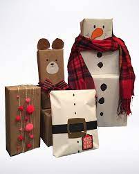 Holiday Christmas Gift Wrapping Ideas Snow Man Bear Santa Belly Birthday Gift Wrapping Christmas Gift Wrapping Holiday Christmas Gifts