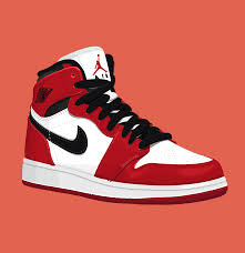 Jordan 1 High React Black White Gym Red Jordans Illastrastion Domokos Illustrator Nike Air Jordan 1 Michael Jordan Air Jordans Retro Sneakers Nike Shoes Jordans