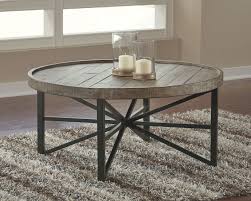 Ashley furniture stuman round wood dining table in brown. Cazentine Coffee Table Grayish Brown Black Ottoman Coffee Table Coffee Table Unique Coffee Table Design