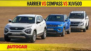 tata harrier vs jeep compass vs mahindra xuv500 comparison test review autocar india