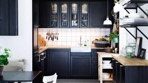 This furniture must be secured to the wall with the enclosed. Black Modern Kitchen Cabinet With Glass Door Founterior