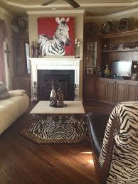 This Is My Zebra Living Room I Love Animal Prints So This Design Was Perfect For Me I Got The Big Painting Fro Zebra Living Room Zebra Decor Living Room Red