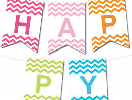 Free Printable Chevron Pennant Banner Printable Party Decor Free Printable Banner Letters Printable Birthday Banner Happy Birthday Banner Printable