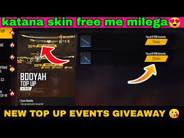 Free fire ao vivomostrando funções ! Free Fire New Top Up Events How To Claim Katana Skin In F