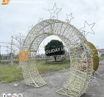 Outdoor Customized Christmas Holiday Decoration Shopping Mall Light 24V  IP65 LED Tunnel Arch Decor