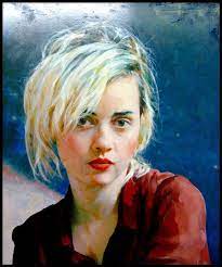 Portrait of the artist xenia hausner. Detail D Un Tableau De Xenia Hausner Portrait Painting Portrait Art Face Art