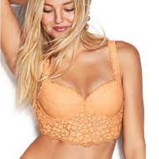 Pink Victoria S Secret Intimates Sleepwear Euc Eyelash Lace Pushup Vs Pink Bralette Poshmark