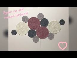 Polyester Makrome Ip Ile Masa Ortusu Runner Yapimi Part 1 Youtube Tig Desenleri Desenler Masa