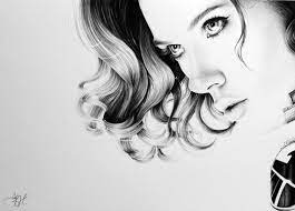 Black Widow Scarlett Johansson Pencil Drawing Fine Art - Etsy