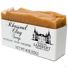 Organic Rhassoul Clay Soap Handmade Vegan Clay Unscented Organic Face Wash Soap Dry Skin Organic Facial Cleanser