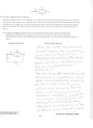 Since charge doesn't leak out anywhere on a complete circuit, the current will be the same for all those elements in series with one another. Https Secure Media Collegeboard Org Digitalservices Pdf Ap Ap18 Physics 2 Q2 Pdf