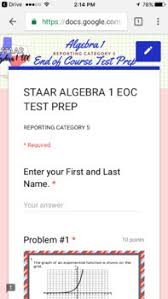 Staar algebra 1 practice test questions. Staar Algebra 1 Eoc Review Reporting Category 5 Test Prep By Algebra Accents
