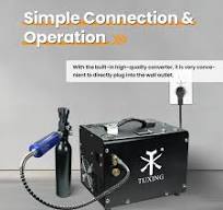 TUXING TXET062 12V Pcp Air Compressor 4500Psi 300Bar High Pressure Pump Portable