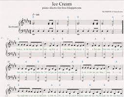 Blackpink Selena Gomez Ice Cream Piano Sheet Music Free Pdf Lyrics Piano Sheet Music Free Piano Piano Sheet Music