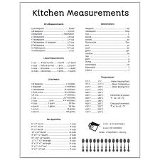 Kitchen Measurements Printable