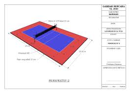 Ukuran lapangan bola basket yang standar adalah panjang 28 meter dan lebar 15 meter. Infrastruktur Perdesaan Desain Dan Rab Lapangan Bola Voli Sorga Desa