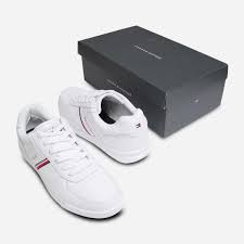 Widest selection of new season & sale only at lyst.com. Tommy Hilfiger Retro All White Leather Mens Training Shoes