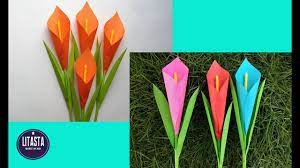 8 langkah bikin bunga kertas untuk hiasan di rumah gampang lho. Diy Cara Membuat Bunga Lili Cantik Dari Kertas Origami Youtube