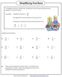 Printable teacher worksheets for grammar. Fraction Worksheets Fractions Simplifying Super Teacher Freetable Math Reducing Fabulous Jaimie Bleck