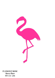 Motif Flamant Rose 10 Cm En Flex Thermocollant Rose Fluo Applique A Repasser Personnalisable Deco Customis Flamant Rose Dessin Flamant Rose Motif Flamant