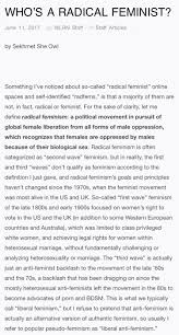 Pin By Andrea On New To Radical Feminism Radical Feminism Anti Feminism Radical Feminist