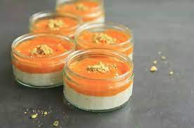 Mango Firni Creamy Ground Rice Pudding With Mango Courtesy Of Mallika Basu Pakistani Desserts Mango Recipes Indian Desserts
