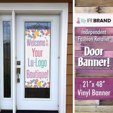 llr door vinyl banner dots vinyl banners logo banners banner