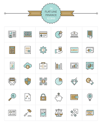 Available in a variety of formats (svg, png, pdf, json and icon fonts), crafted with love on 5 grid sizes (16px, 24px. Flat Finance Icons Vectorgraphit Blog