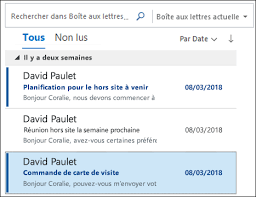 Afficher Le Sujet Au Dessus De L Expediteur Dans La Liste Des Messages Outlook