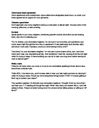 You want to kick back with a beer (or whatever you take) and have an easy time. 4 Ways To Deal With Noisy Upstairs Neighbors Wikihow