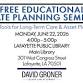 FREE EDUCATIONAL ESTATE PLANNING SEMINAR IN LAFAYETTE, LA