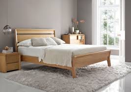 Brittany Oak Finish Bed Frame Light Wood Wooden Beds Beds King Size Bed Frame Bedroom Bed Design Bed Frame
