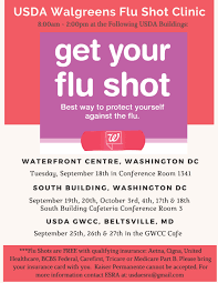 The for eyes at walgreens locations and their professional staff and personnel are not employees, associates and/or agents of, or supervised by, walgreen co. Walgreens Flu Shot Clinic Flyer All Locations Usda Employee Services Recreation Association