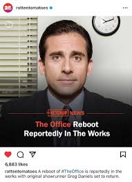 It's with the original cast I think, Steve has always said he's had an idea  for a reboot. : r/DunderMifflin
