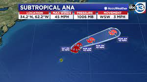 Tropical storm ana (2003), the first recorded atlantic storm to form in april tropical storm ana (2009) , a weak tropical storm that crossed the leeward islands and dissipated near puerto rico tropical storm ana (2015) , the earliest storm to make landfall in the united states during the calendar year Tropical Weather Disturbance In Atlantic Has Become Tropical Storm Fred Abc13 Houston
