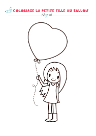 la petite fille au grand coeur dessin saint valentin coloriage branches de coeurs