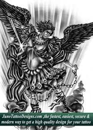 Regardless of the design you choose, this tattoo concept has many interpretations and symbolism, allowing men to explore their creativity while honoring the celestial being. Archangel Tattoo Custom Design By Juno Tattoo Designer