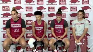 Chelsea dungee's trainer, travis washington, was in tulsa. Chelsea Dungee Alexis Tolefree Amber Ramirez And Jailyn Mason Meet With The Media Arkansas Razorbacks