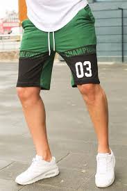 Madmext Renk Bloklu Yesil Sort 2920 Gym Men Mens Gym Short Mens Short