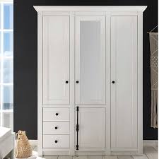 Preise vergleichen und bequem online bestellen! 4 Turiger Kleiderschrank Wingst 61 Mit Spiegel Im Landhaus Stil Dekor