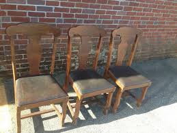 Antique Quarter Sawn T Back Tiger Oak Dining Chairs Set Original Finish Leather Dining Chairs Chair Oak Dining Chairs