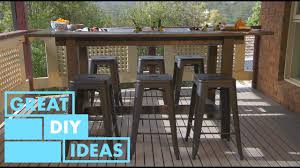 3,106 pub table outdoor products are offered for sale by suppliers on alibaba.com, of which bar tables accounts for 13%, dining tables accounts for 1%, and dining room sets accounts for 1%. How To Make An Outdoor Bar Table Perfect For Entertaining Diy Great Home Ideas Youtube