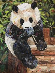 02 20 Panda Collage Etsy Collage Art Projects Panda Art Paper Collage Art