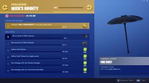 Complete challenges to unlock themed rewards and bonus xp. Wick S Bounty Challenges Fortnite Shacknews
