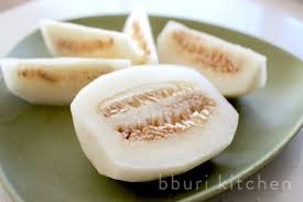 Inside, the white flesh is quite thick, crisp, smooth, . Chamoe A Must Eat Summer Melon Korean Yellow Melon Bburi Kitchen