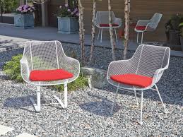 Woodard Sculptura Wrought Iron Spring Occasional Chair 4g0018 Modern Outdoor Chairs Wrought Iron Outdoor Furniture Outdoor Chairs