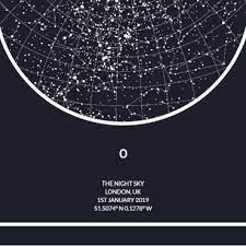 Date And Time Star Map The Night Sky - The Original Custom Star Map With Over 25,000 Reviews