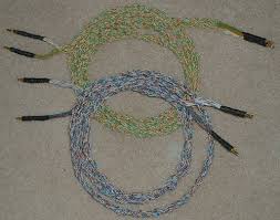 You can make your own high quality (even high end, with some care) speaker cable using cheap and easy to find cable. Cat5 Speaker Cables 2 Ten Foot 8 Gague Per Channel Speak Flickr